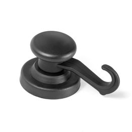 Magnetic hook with revolving hook holds approx. 10 kg, plasticised, extra strong, Adhesive force approx. 10 kg