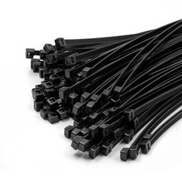 Kunststof kabelbinders 540 x 7,60 mm blokkerende sluiting, set van 100, zwart