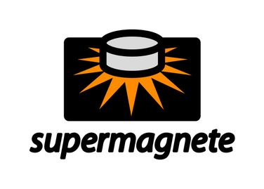 Het logo van supermagnete Het logo van supermagnete