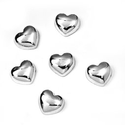 LIV-80, Sweetheart, metalen magneten in hartjesvorm, set van 6