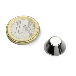 Konische magneet Ø 15/8 mm, hoogte 6 mm