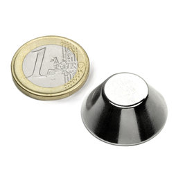 Konische magneet Ø 25/13 mm, hoogte 10 mm