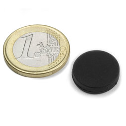 S-15-03-R, Schijfmagneet met rubber coating Ø 16,8 mm, dikte 4,4 mm, neodymium, N45
