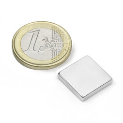 Q-15-15-03-N, Blokmagneet 15 x 15 x 3 mm, neodymium, N45, vernikkeld