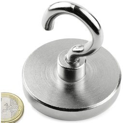 FTN-63, Magneethaak, Ø 63 mm, Schroef-draad M8, houdkracht ca. 110 kg