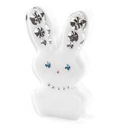 LIV-93, Diamond Rabbit, koelkastmagneet haas, met Swarovski-kristallen