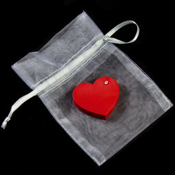 LIV-90, Red Heart, koelkastmagneet hart, met zirkonia