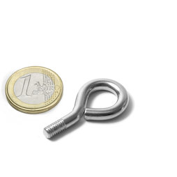 STE-11, Schroefoog 11 mm inwendige doorsnede, staal, vernikkeld, schroefdraad M5