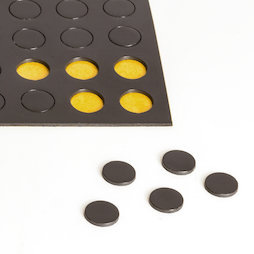 MS-TAKKI-04, Takkis rond 10 mm, zelfklevende magneetplaatjes, 60 plaatjes per vel