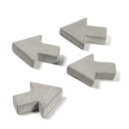 LIV-97/concrete1, Betonmagneten, pijlen, set van 4