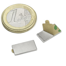 Blokmagneet (zelfklevend) 15 x 8 x 1 mm