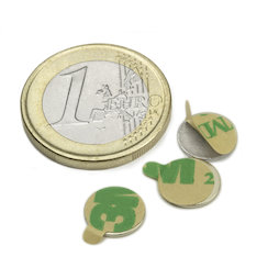 Schijfmagneet (zelfklevend) Ø 9,5 mm, hoogte 0,75 mm