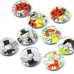 LIV-119, Talisman, handgemaakte koelkastmagneten, set van 3
