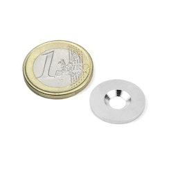 Metalen schijfje met verzonken gat Ø 18 mm