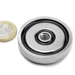 Potmagneet met inwendig schroefdraad M8