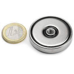 Potmagneet met inwendig schroefdraad M6