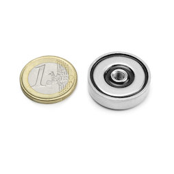 Potmagneet met inwendig schroefdraad M5