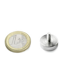 GTN-16, Potmagneet met draadstift, Ø 16 mm, Schroef-draad M4, houdkracht ca. 8 kg
