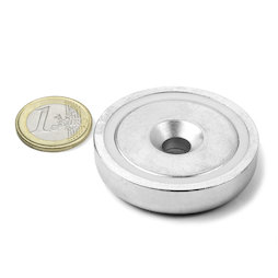 Potmagneet met verzonken gat