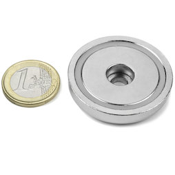 ZTN-42, Potmagneet met rond doorlopend gat, Ø 42 mm