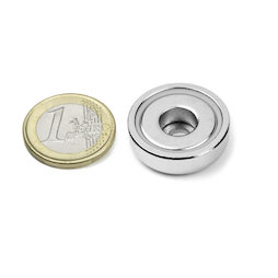 ZTN-25, Potmagneet met rond doorlopend gat, Ø 25 mm