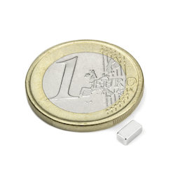 Q-05-2.5-02-HN, Blokmagneet 5 x 2,5 x 2 mm, neodymium, 44H, vernikkeld