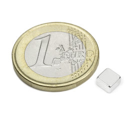 Q-05-05-03-N52N, Blokmagneet 5 x 5 x 3 mm, neodymium, N52, vernikkeld