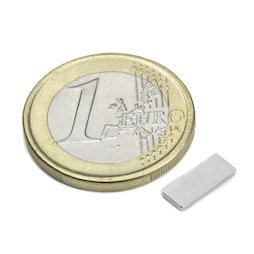 Blokmagneet 10 x 4 x 1,2 mm