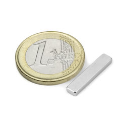 Q-20-04-02-N, Blokmagneet 20 x 4 x 2 mm, neodymium, N45, vernikkeld