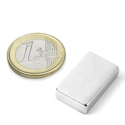 Q-25-15-06-N, Blokmagneet 25 x 15 x 6 mm, neodymium, N45, vernikkeld