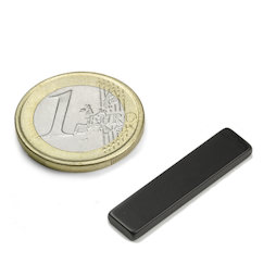 Q-30-07-2.5-HE, Blokmagneet 30 x 7 x 2,5 mm, neodymium, 38H, epoxy coating