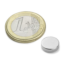 Schijfmagneet Ø 10 mm, hoogte 3 mm