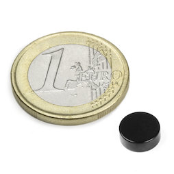 S-08-03-E, Schijfmagneet Ø 8 mm, hoogte 3 mm, neodymium, N45, epoxy coating