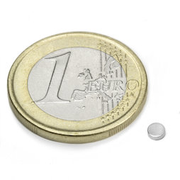 S-03-01-N, Schijfmagneet Ø 3 mm, hoogte 1 mm, neodymium, N48, vernikkeld