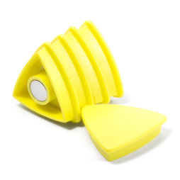 BX-TR30/yellow, Boston Xtra driehoekig, set met 5 kantoormagneten neodymium, driehoekig, geel