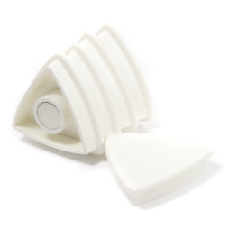 BX-TR30/white, Boston Xtra driehoekig, set met 5 kantoormagneten neodymium, driehoekig, wit