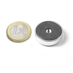 ITF-25, Potmagneet ferriet met inwendig schroefdraad M4, Ø 25 mm