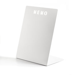 MB-20, Memobord MEMO wit, van gepoedercoat metaal