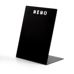 MB-21, Memobord MEMO zwart, van gepoedercoat metaal