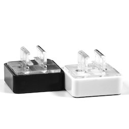 SF-MBF-01, Plafondmagneet met houder voor kaartramen, ferriet magneetsysteem in kunststof behuizing, met verticale adapter