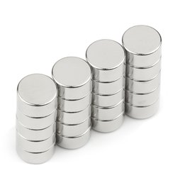 S-08-04-N, Schijfmagneet Ø 8 mm, hoogte 4 mm, neodymium, N45, vernikkeld