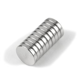 S-05-01-N, Schijfmagneet Ø 5 mm, hoogte 1 mm, neodymium, N45, vernikkeld