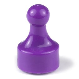 M-PIN/purple, Magneetpins 'Player', prikbordmagneten in de vorm van een speelfiguur, set van 10, paars