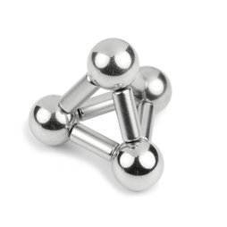 S-05-13-N, Staafmagneet Ø 5 mm, hoogte 12,5 mm, neodymium, N45, vernikkeld
