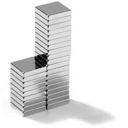 Q-10-10-02-N, Blokmagneet 10 x 10 x 2 mm, neodymium, N45, vernikkeld