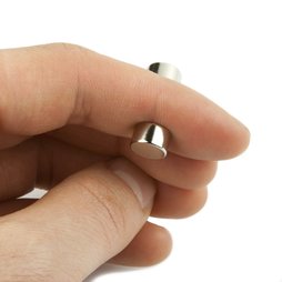 S-08-05-N, Schijfmagneet Ø 8 mm, hoogte 5 mm, neodymium, N45, vernikkeld