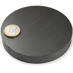 FE-S-100-15, Schijfmagneet Ø 100 mm, hoogte 15 mm, ferriet, Y35, zonder coating