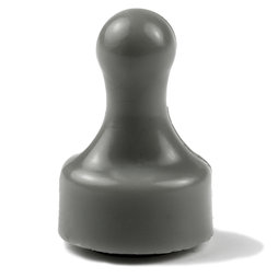 M-PIN/grey, Magneetpins 'Player', prikbordmagneten in de vorm van een speelfiguur, set van 10, grijs