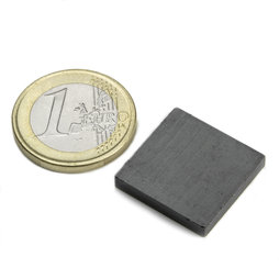 FE-Q-20-20-03, Blokmagneet 20 x 20 x 3 mm, ferriet, Y35, zonder coating