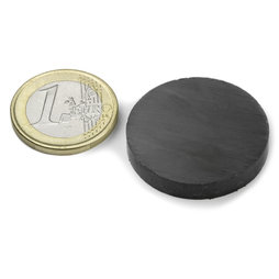 FE-S-30-05, Schijfmagneet Ø 30 mm, hoogte 5 mm, ferriet, Y35, zonder coating